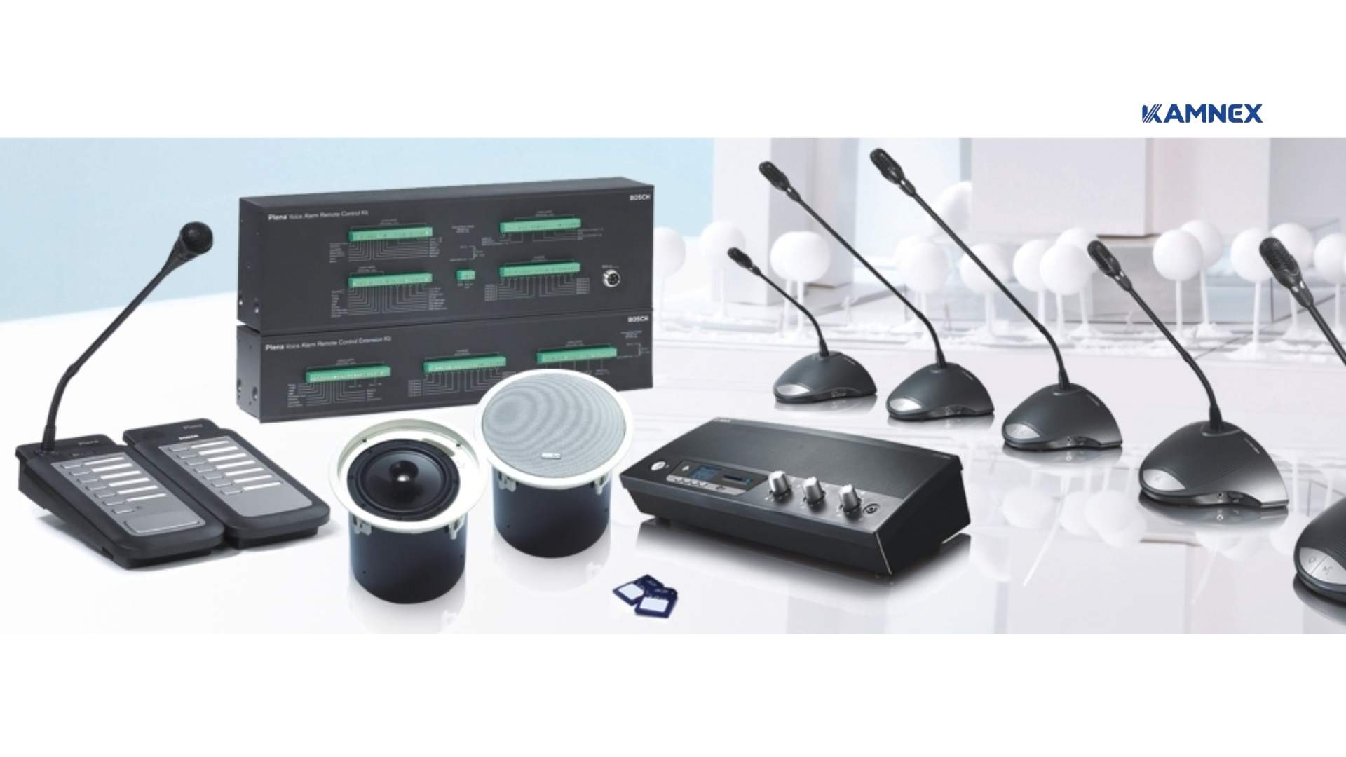 Bộ thiết bị âm thanh lắp đặt an toàn, thẩm mỹ.