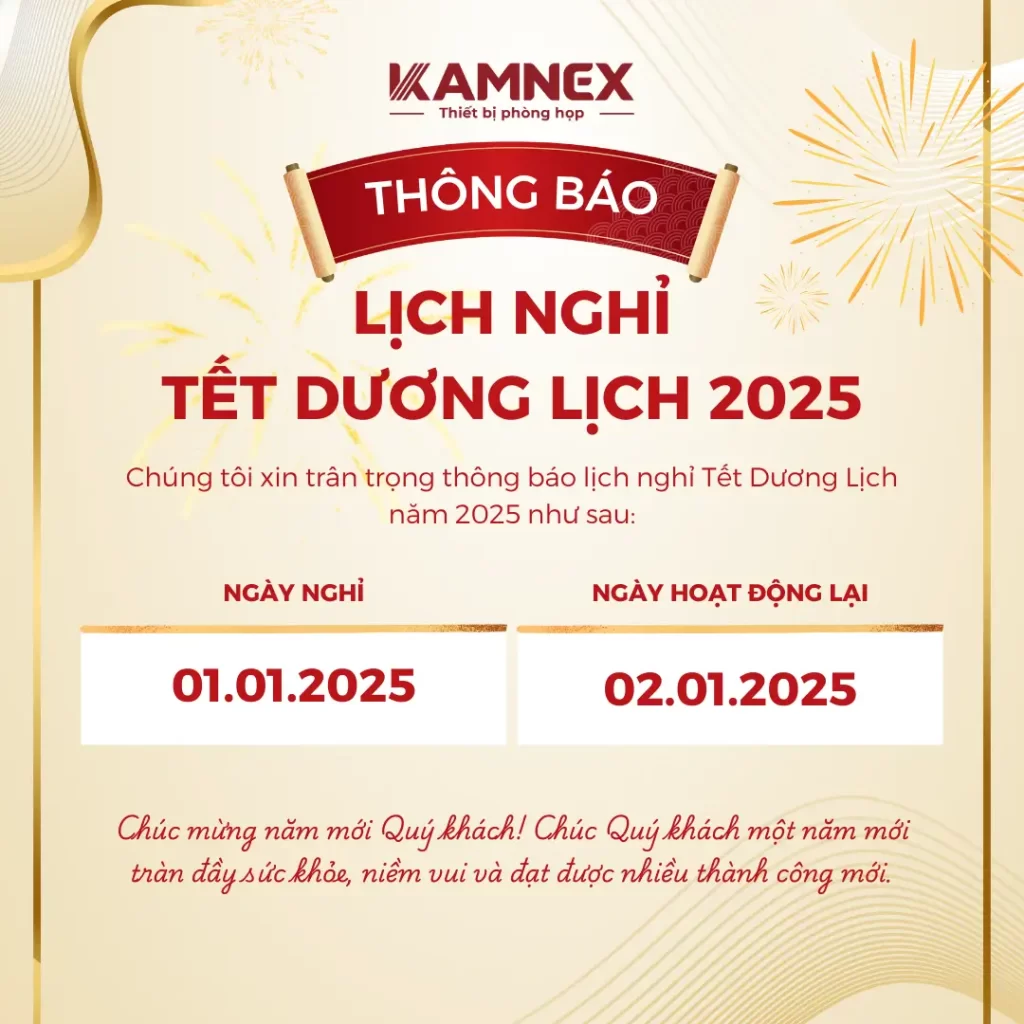 thông báo lịch nghỉ tết dương lịch 2025 của Kamnex