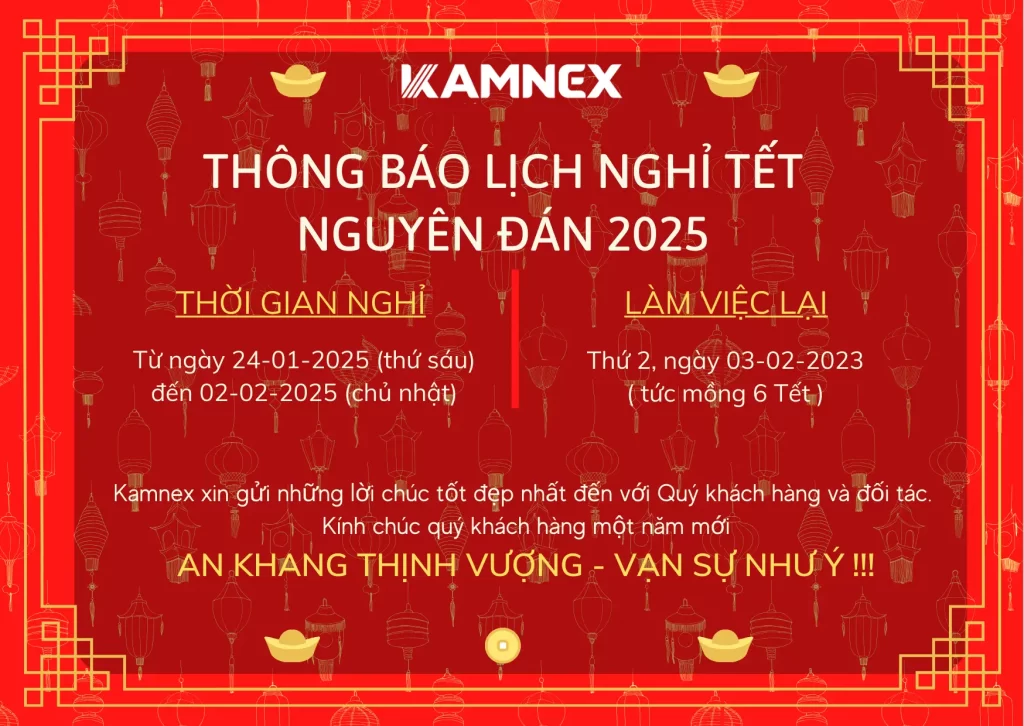 Thông báo lịch nghỉ tết nguyên đán 2025 Kamnex