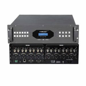 Bộ xử lý ma trận ghép hình Video Wall liền mạch Modular 16×16 HDMI/DVI/VGA – 4K30 | VW-VM1616