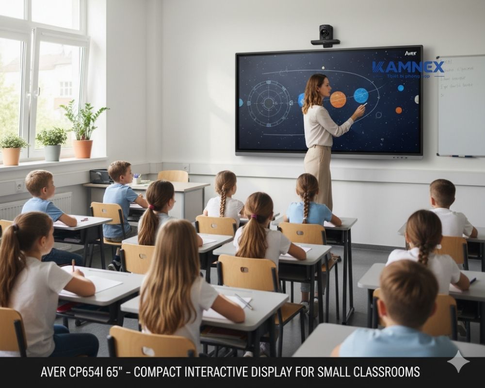 AVer CP654I 65″ – Màn hình tương tác gọn nhẹ cho lớp học nhỏ