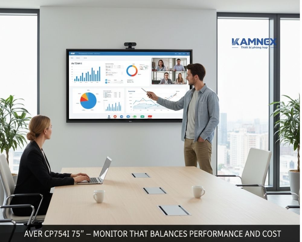 AVer CP754I 75″ – Màn hình cân bằng hiệu suất và chi phí