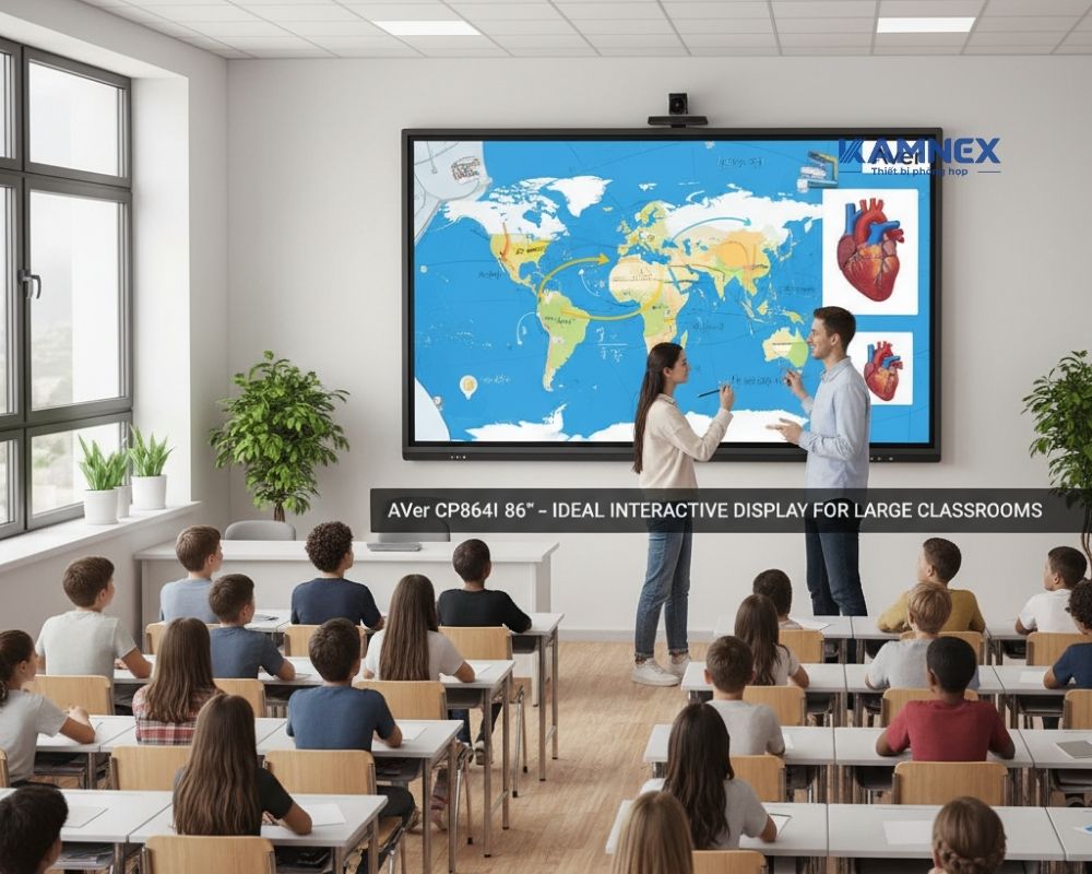 AVer CP864I 86″ – Màn hình tương tác lý tưởng cho lớp học đông