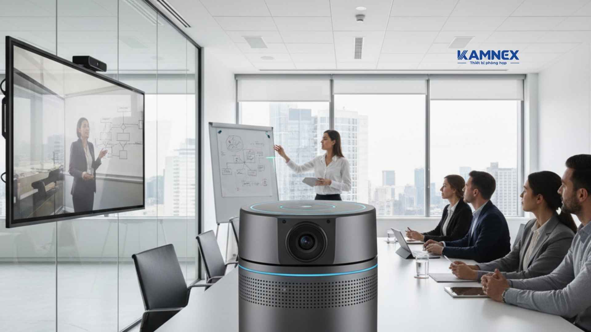 Công nghệ 3 Hệ thống camera và âm thanh thông minh với theo dõi tự động