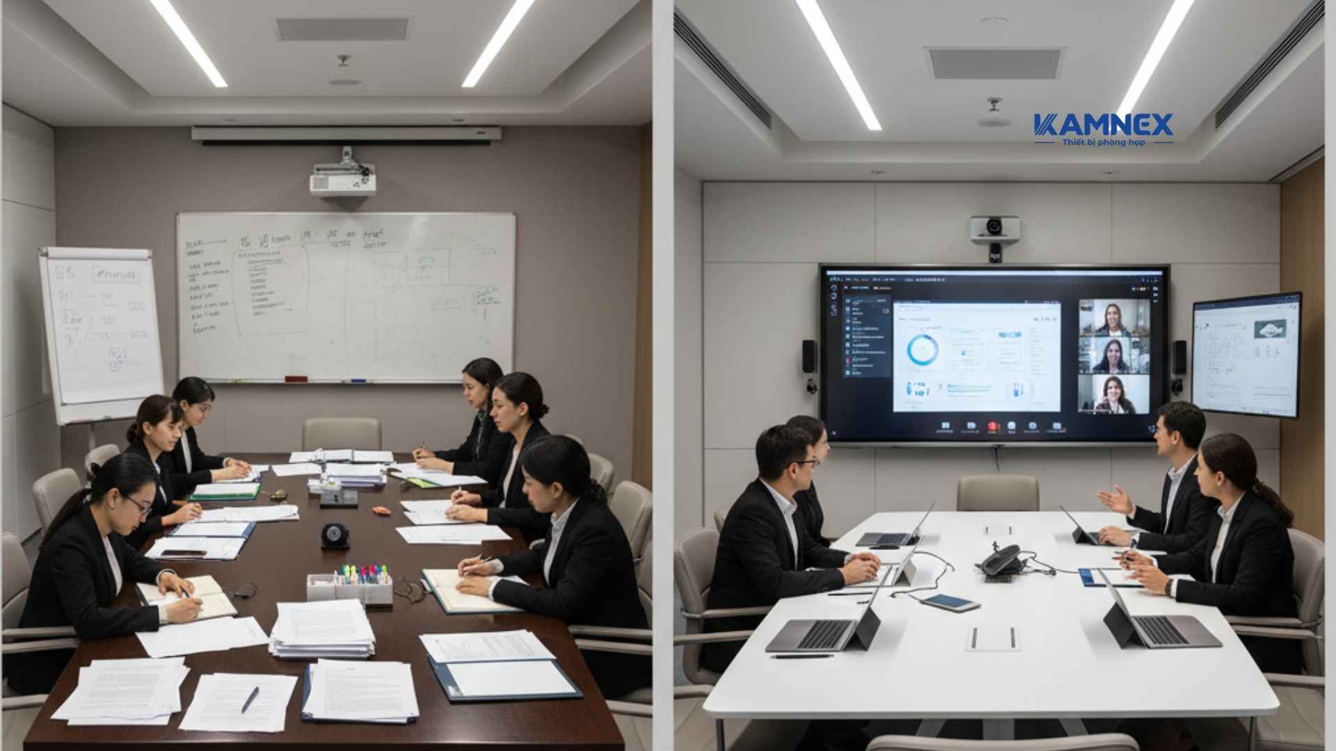 Khái niệm cơ bản về phòng họp truyền thống và phòng họp không giấy