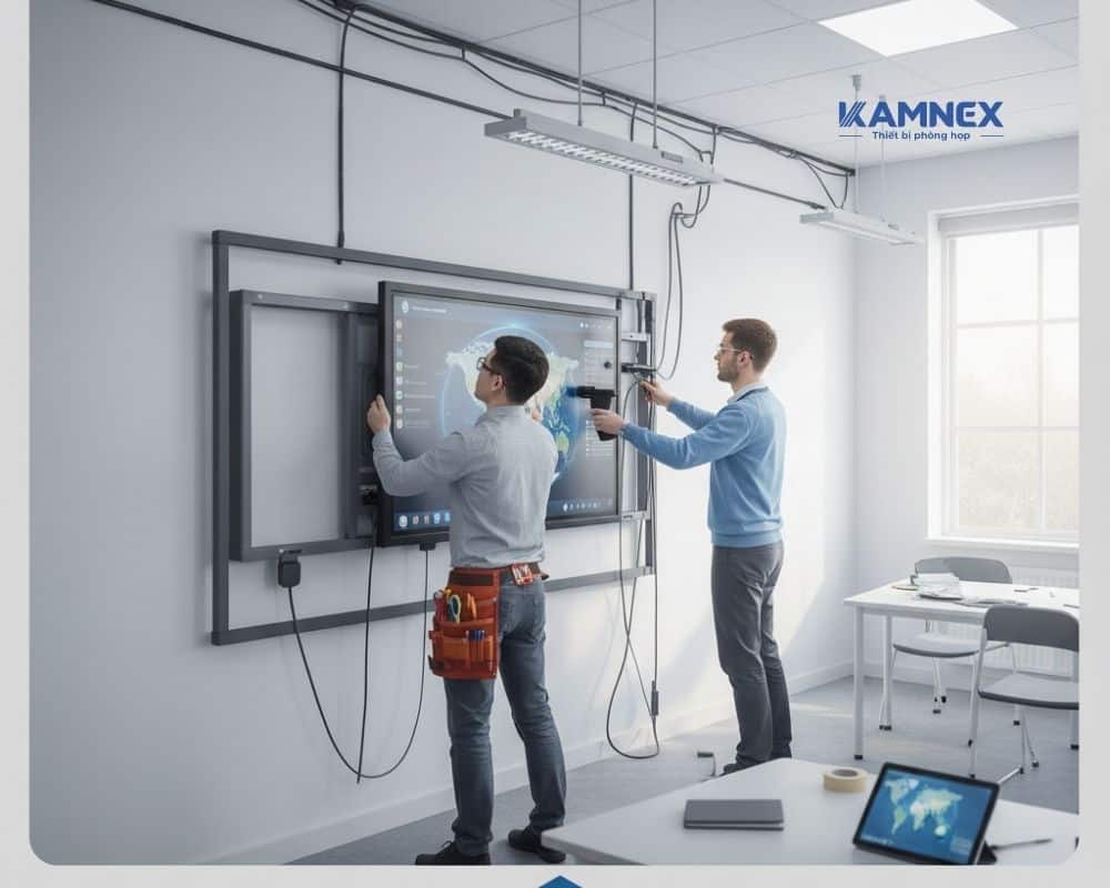 Quy trình lắp đặt thiết bị lớp học từng bước chi tiết