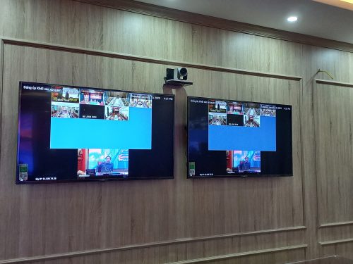 Camera họp trực tuyến kết nối các điểm cầu hội nghị