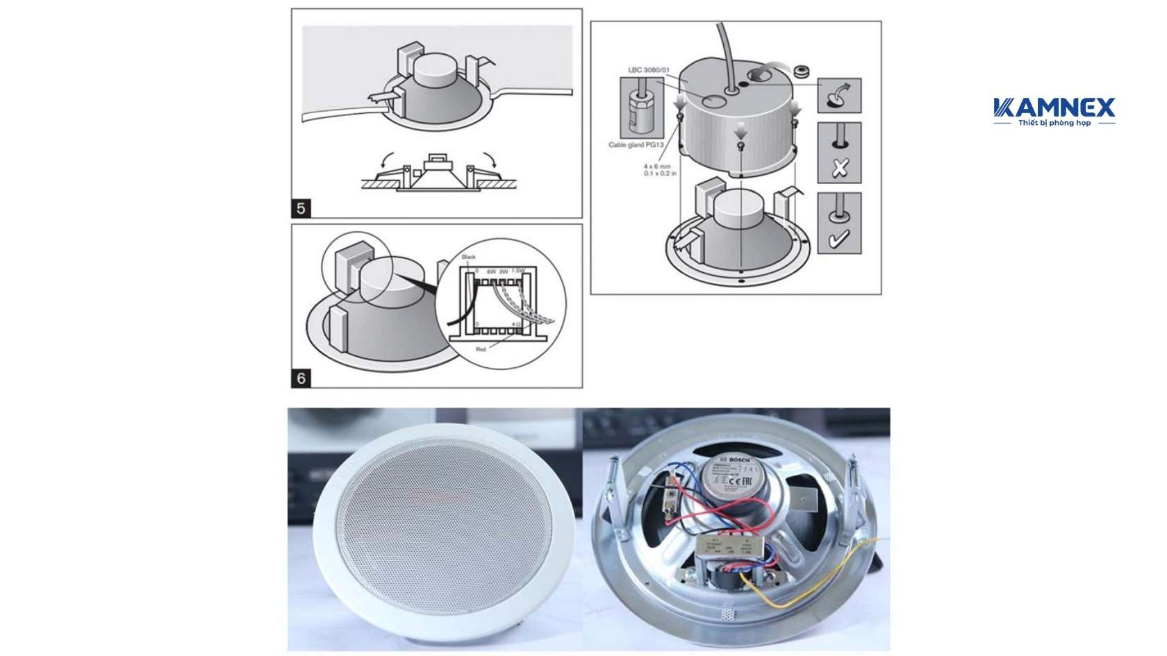 Cấu trúc và nguyên lý hoạt động của loa âm trần Bosch