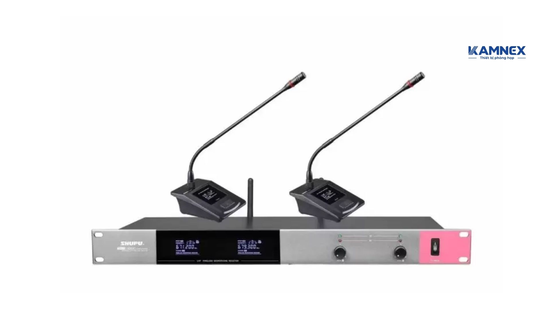 Micro cổ ngỗng không dây 2 mic Shupu HM-0012