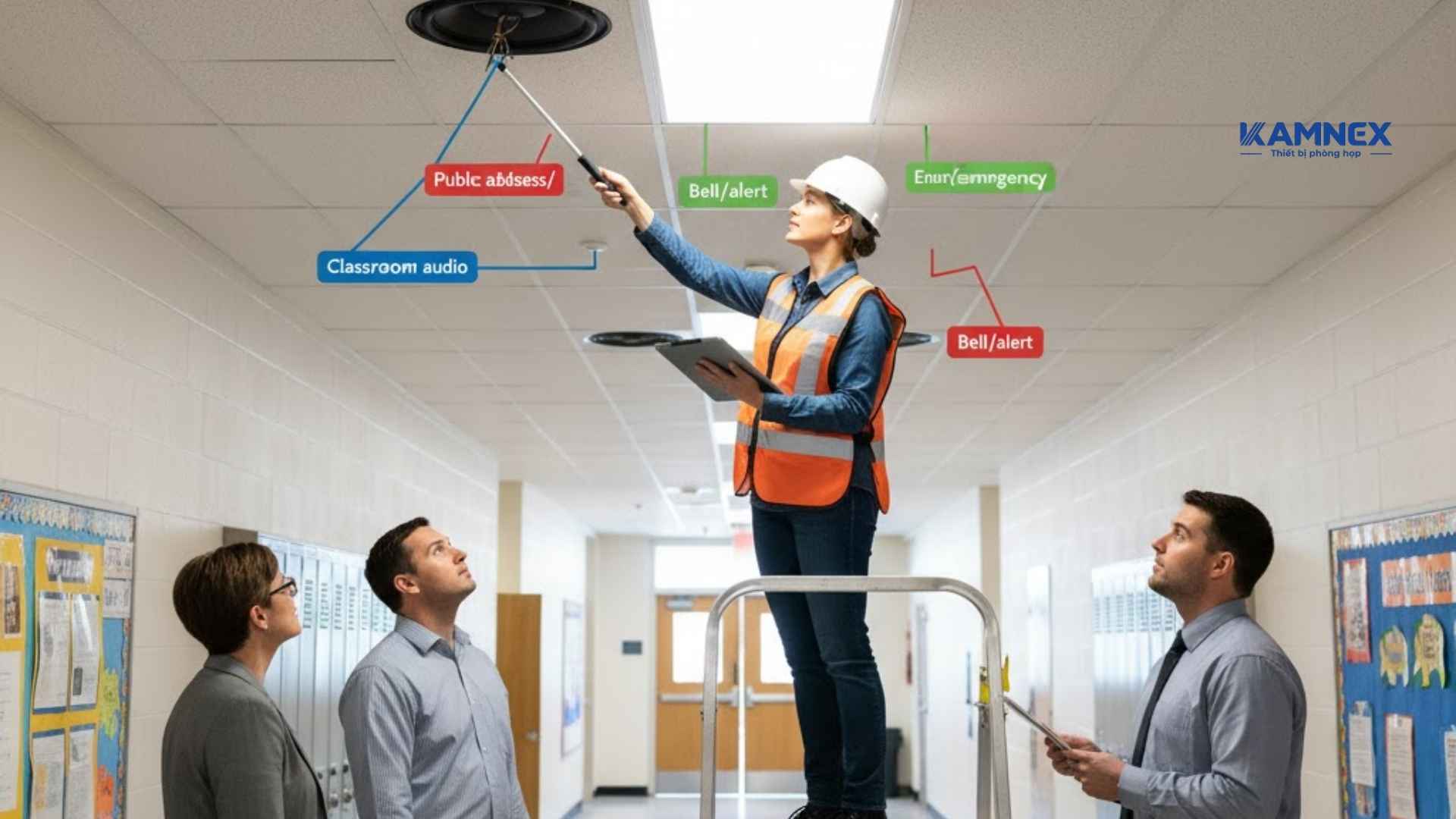 Phân loại loa âm trần trong trường học