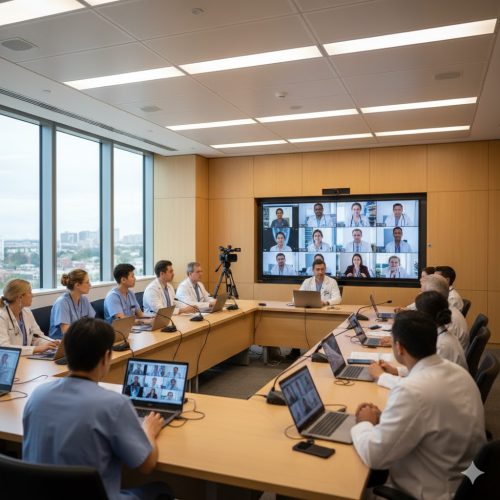 Phòng họp trực tuyến trong bệnh viện là gì