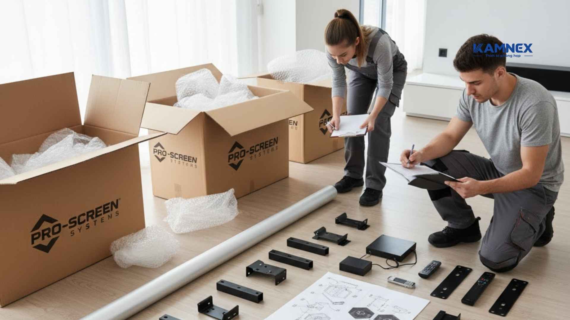 Quy trình lắp đặt chi tiết cho hệ thống màn hình