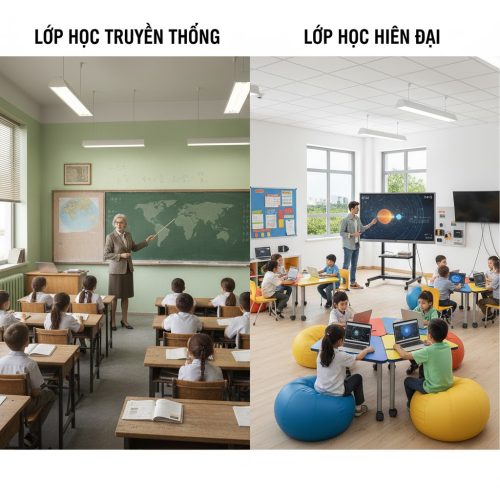 So sánh giữa lớp học truyền thống với lớp học hiện đại