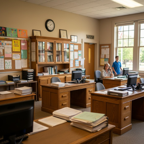 Văn phòng trường học truyền thống còn nhiều hạn chế, khó khăn trong quản lý và hoạt động