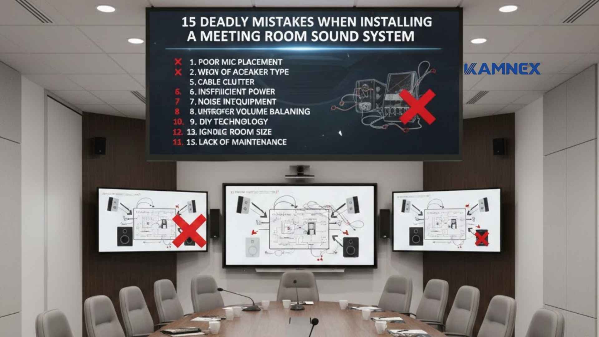 15 sai lầm chết người khi lắp đặt hệ thống âm thanh phòng họp 