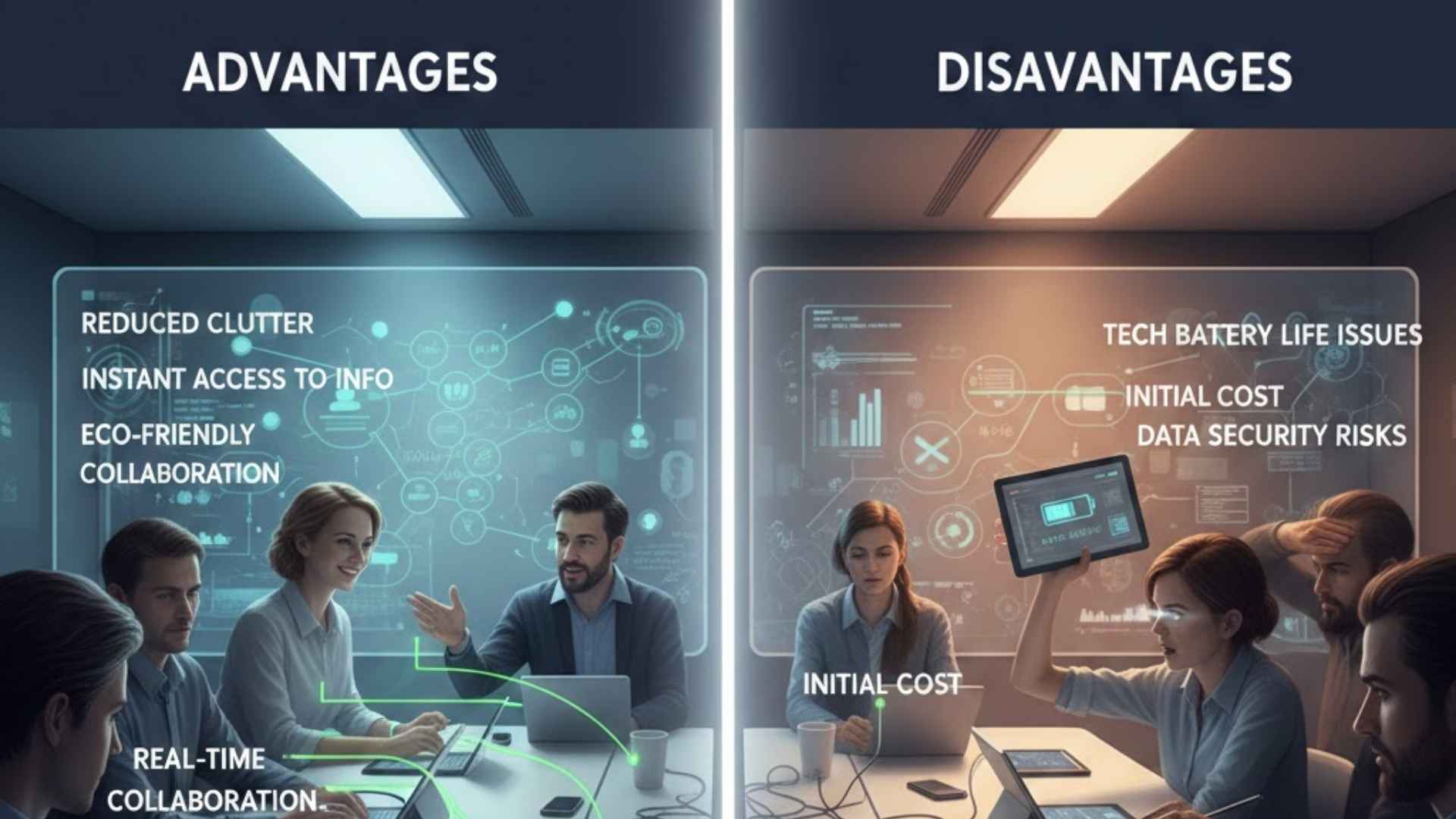 Ưu điểm & Nhược điểm của phòng họp không giấy 