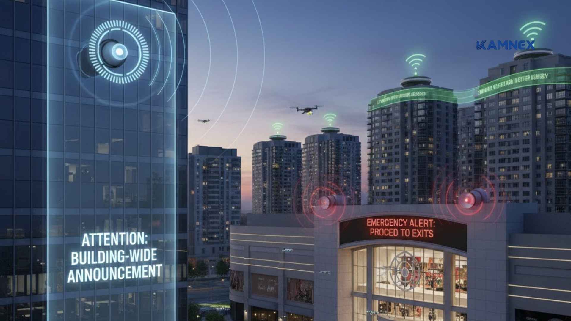 Âm thanh thông báo cho tòa nhà, văn phòng, trung tâm thương mại