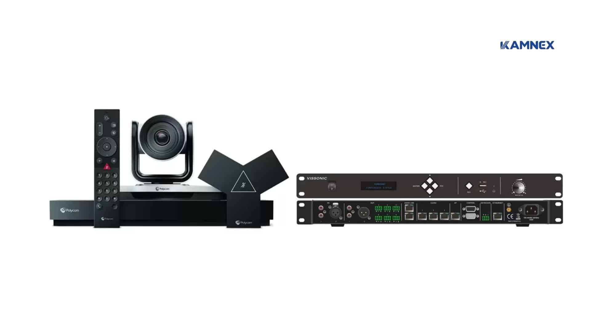 Combo thiết bị phòng họp - Poly G7500 Với Bộ Xử Lý Âm Thanh Vissonic VIS-CCD2500-D
