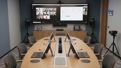 Giải pháp thiết bị phòng họp nhỏ 10–20 người hybrid