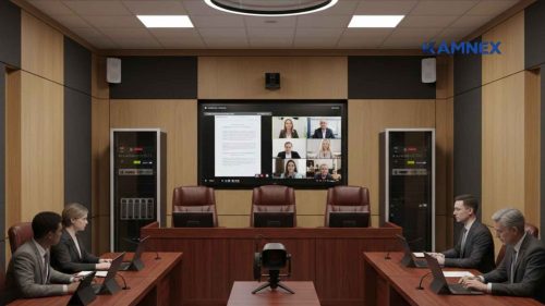 Giải pháp thiết bị phòng họp tòa án nhỏ 10–20