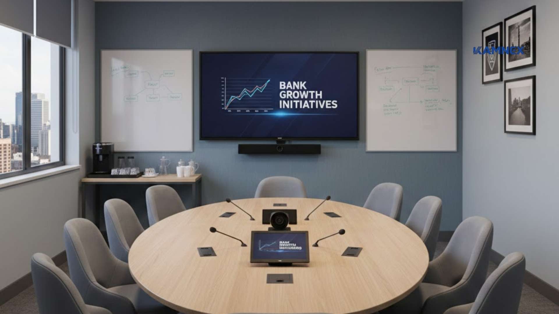 Thiết bị phòng họp cho ngân hàng nhỏ 10–20 người