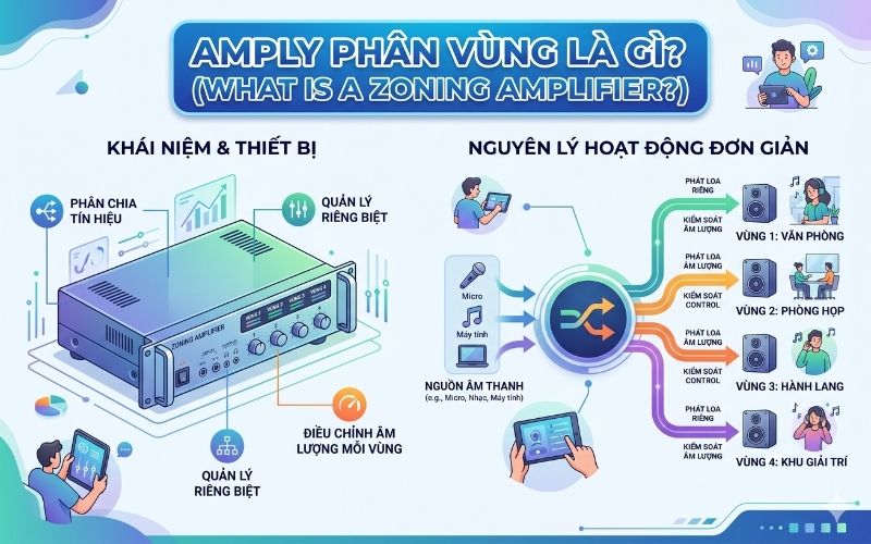 Amply phân vùng là gì Nguyên lý hoạt động đơn giản
