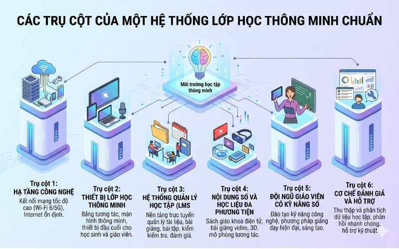 Các trụ cột của một hệ thống lớp học thông minh chuẩn