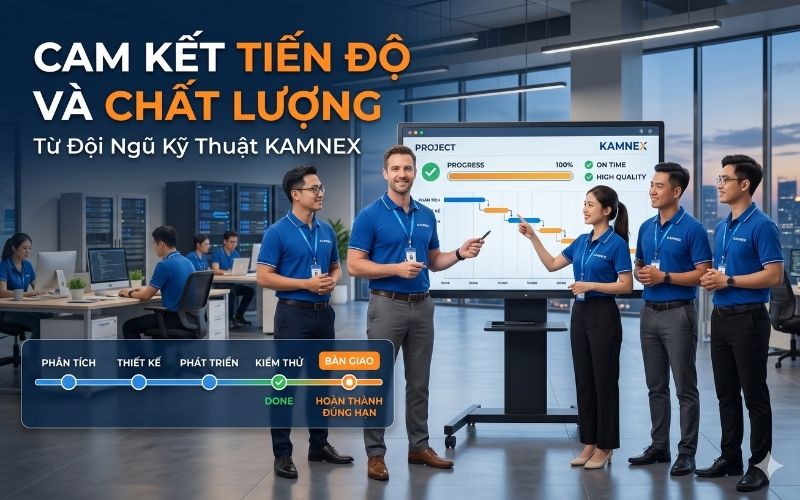 Cam kết tiến độ và chất lượng từ đội ngũ kỹ thuật của Kamnex