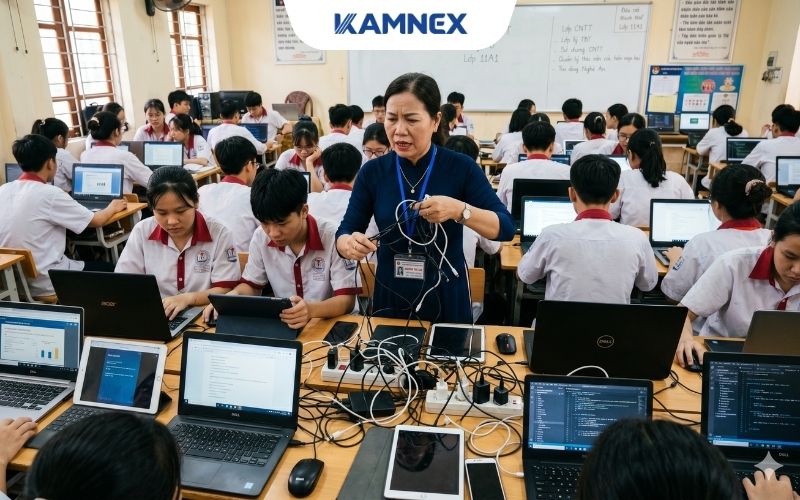 Thách thức khi quản lý số lượng lớn máy tính bảng và laptop trong lớp học