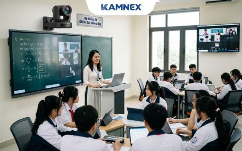 Lắp Camera AI Theo Dõi Giáo Viên Chìa Khóa Lớp Học Hybrid