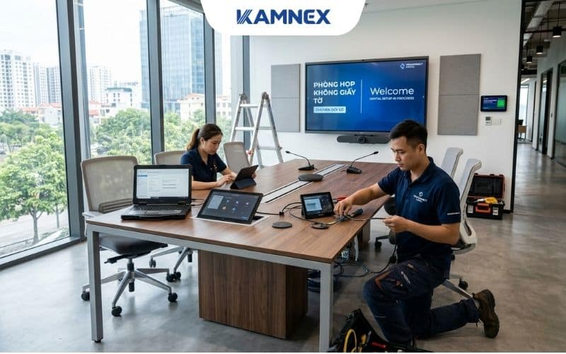 Lắp Đặt Phòng Họp Không Giấy Tờ Hiện Đại - Chuyển Đổi Số