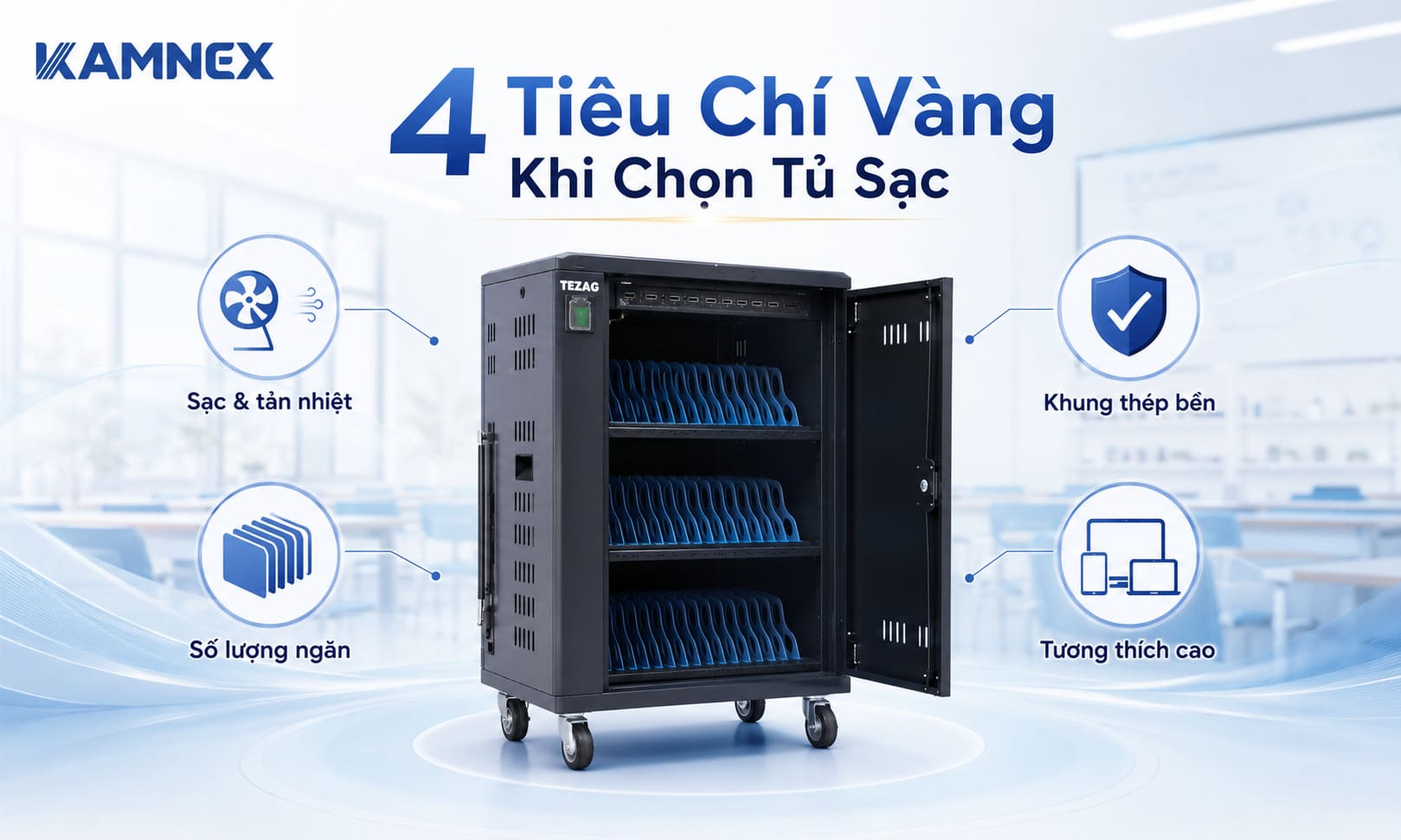 tủ sạc máy tính bảng học sinh 