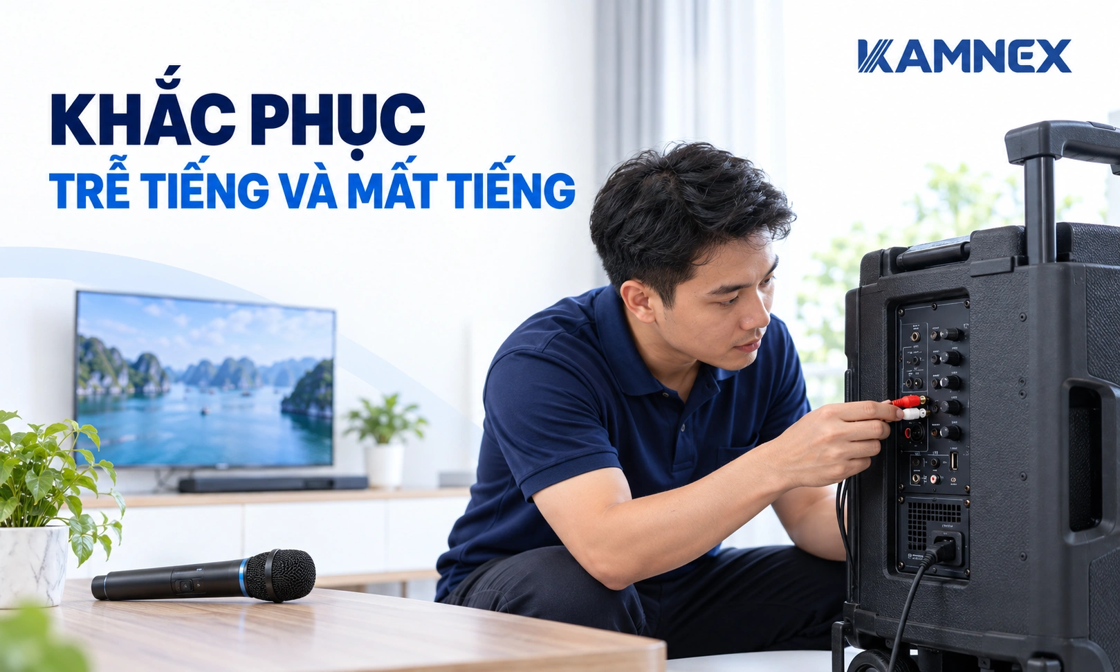 cách kết nối loa kéo với tivi