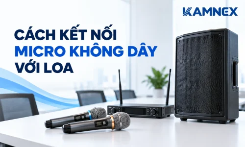 cách kết nối micro không dây với loa