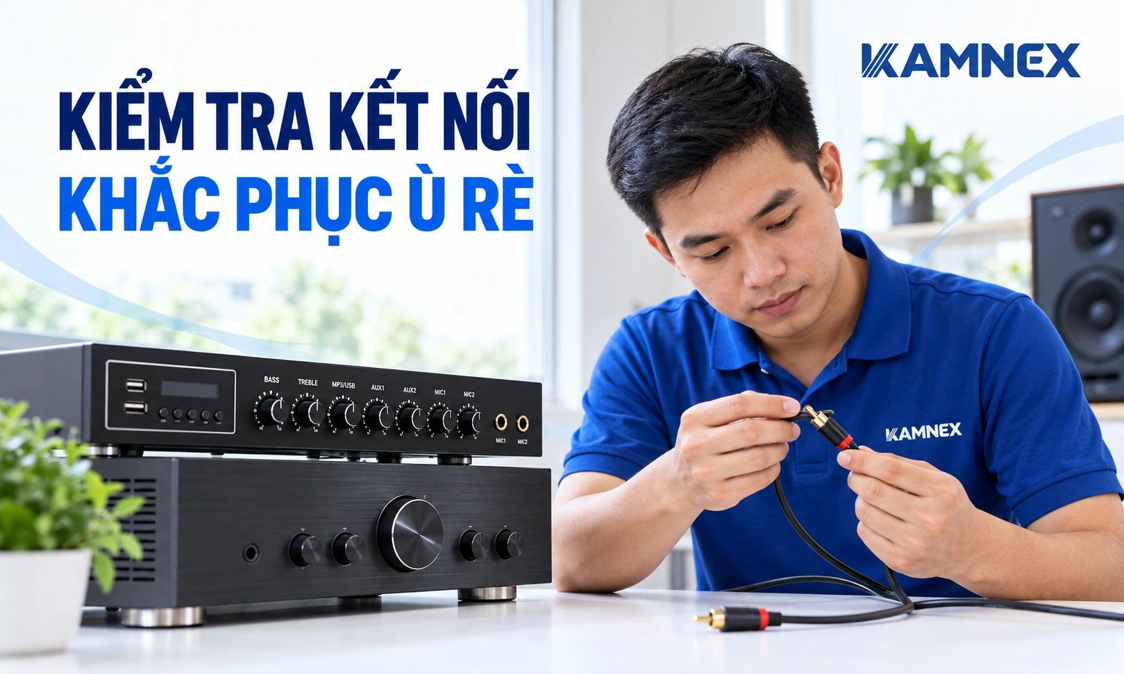 cách kết nối vang cơ với amply