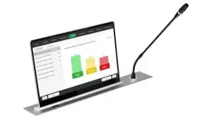 Màn hình nâng hạ siêu mỏng kèm micro Vissonic VIS-SCM
