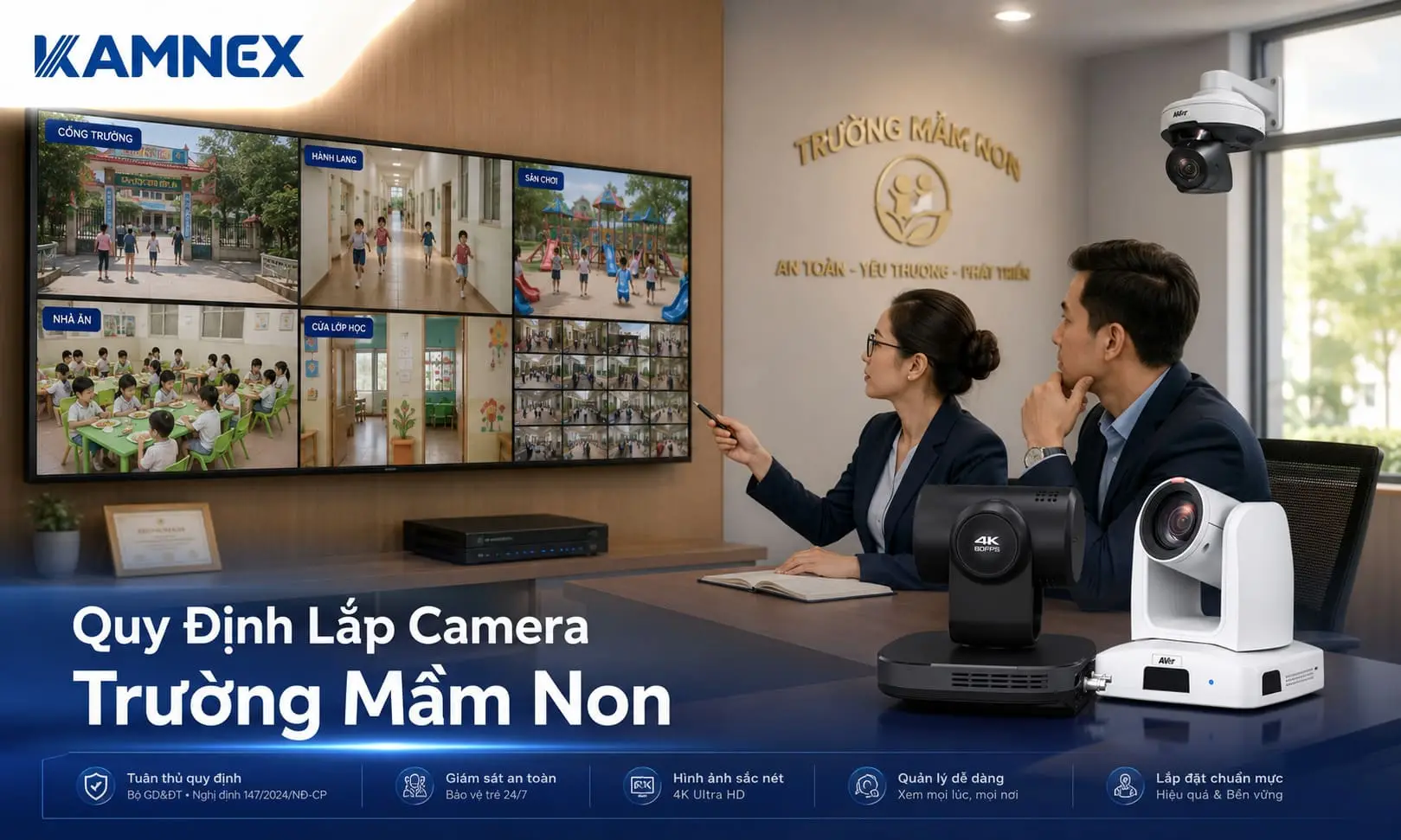 trường mầm non công lập có camera không